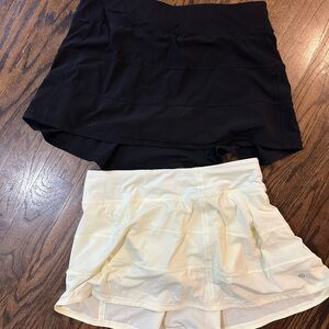 Lululemon Black and neon yellow Athletic Skorts
